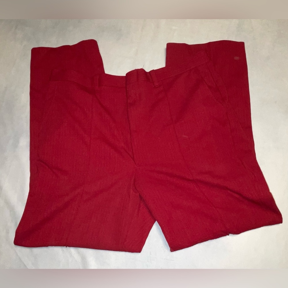 Women’s unbranded vintage red dress pants waist size 34 made in USA